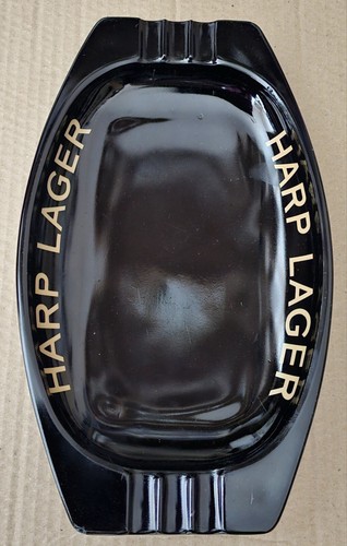 Harp lager black - glass, ashtray