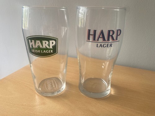 Harp lager pint glasses - x,