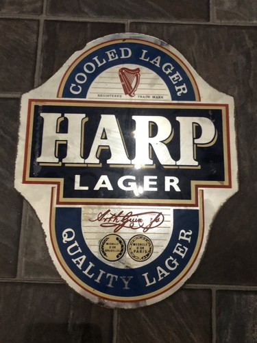 Harp lager vintage - bar, mirror
