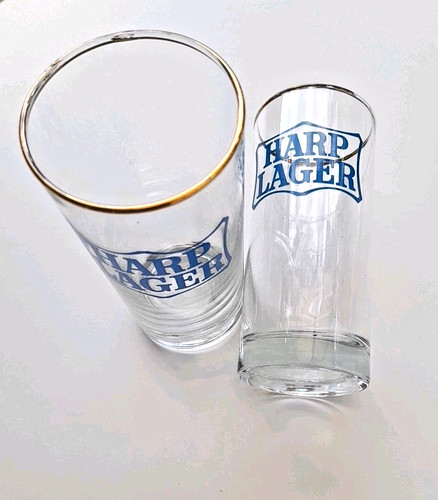 Harp lager half pint glasses - half, x