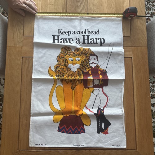Vintage harp lager glass - glass, cloth